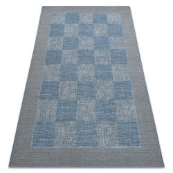 Matta SISAL FORT 36217835 Chessboard blå