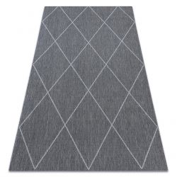 Dywan DE LUXE nowoczesny 2087 Jodełka Chevron vintage przecierany - Strukturalny złoty / szary