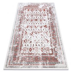 Dywan DE LUXE nowoczesny 632 Geometryczny - Strukturalny krem / granatowy