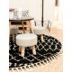 Carpet BERBER ETHNIC G3802 circle black / white Fringe Berber Moroccan shaggy