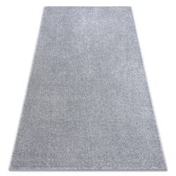 Teppich Teppichboden SANTA FE silber 92 eben, glatt, einfarbig