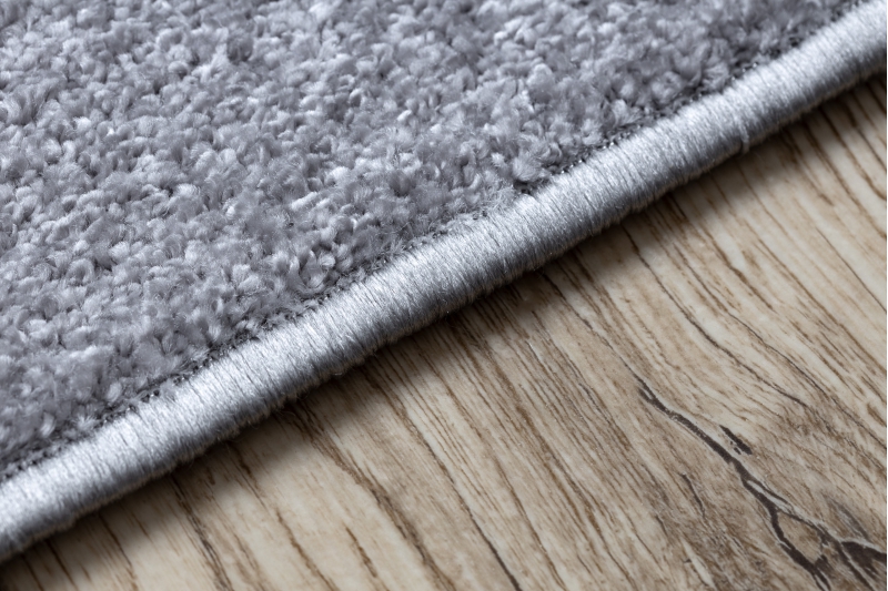 Modernen Teppichboden 'SANTA FE' silber einfarbig glatt große Teppiche nach Maß 