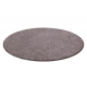 Carpet, round SANTA FE brown 42 plain, flat, one colour