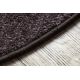 Carpet, round SANTA FE brown 42 plain, flat, one colour