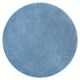 Χαλί, στρογγυλό SANTA FE μπλε 74 απλό, επίπεδη, ένα χρώμα