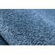 Carpet, round SANTA FE blue 74 plain, flat, one colour
