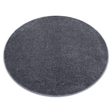 Carpet, round SANTA FE grey 97 plain, flat, one colour