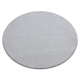 Teppich rund VELVET MICRO grau 90 eben, glatt, einfarbig