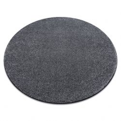 Carpet, round SAN MIGUEL grey 97 plain, flat, one colour