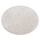 Carpet, round SAN MIGUEL cream 031 plain, flat, one colour