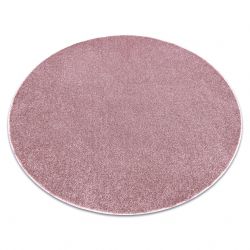 Teppich rund SANTA FE erröten rosa 60 eben, glatt, einfarbig