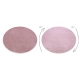 Χαλί, στρογγυλό SANTA FE ροζ 60 απλό, επίπεδη, ένα χρώμα