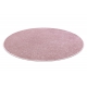 Χαλί, στρογγυλό SANTA FE ροζ 60 απλό, επίπεδη, ένα χρώμα