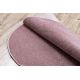 Carpet, round SANTA FE blush pink 60 plain, flat, one colour