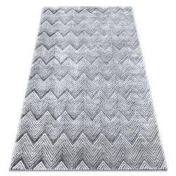 Tappeto Structural SIERRA G5010 tessuto piatto grigio - geometrico, ZIGZAG