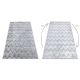 Tapijt Structureel SIERRA G5010 Plat geweven , twee poolhoogte , grijskleuring - geometrisch , zigzag ,