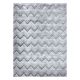 Tapijt Structureel SIERRA G5010 Plat geweven , twee poolhoogte , grijskleuring - geometrisch , zigzag ,