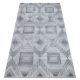 Tepih Strukturne SIERRA G5011 Ravno tkano, dvije razine flora Siva / crno - geometrijski, dijamant