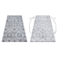Koberec Strukturální SIERRA G5011ploché tkaní šedá / černý - geometrický, diamanty