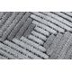 Matto Rakenteellinen SIERRA G5011 Litteä kudottu, kaksi fleece-tasoa harmaa / musta - geometrinen, rombit