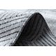Kilimas Struktūrinis SIERRA G5011 Plokščiai austi, dviejų sluoksnių vilna, pilka / juoda - geometrinis, rombai