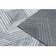 Teppich Strukturell SIERRA G5011 flach gewebt grau / schwarz - geometrisch, Diamanten