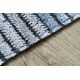 Preproga Strukturni SIERRA G5018 Ploščato tkano, dve ravni flisa modra - trakovi, rombi