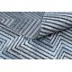 Matto Rakenteellinen SIERRA G5018 Litteä kudottu, kaksi fleece-tasoa sininen - nauhat, rombit