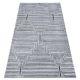 Tapijt Structureel SIERRA G5018 Plat geweven , twee poolhoogte , grijskleuring - strips ,ruit