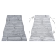Dywan Strukturalny SIERRA G5018 Płasko tkany, dwa poziomy runa szary - paski, romby