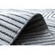Tæppe Strukturelle SIERRA G5018 Fladt vævet, to niveauer af fleece grå - strimler, rhomber