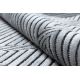 Dywan Strukturalny SIERRA G5018 Płasko tkany, dwa poziomy runa szary - paski, romby