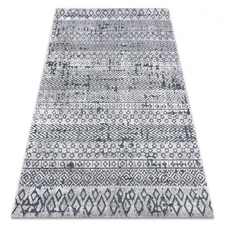 Teppe Strukturell SIERRA G6042 Flatvevd lys grå - geometriske, etnisk