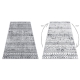 Preproga Strukturni SIERRA G6042 Ploščato tkano, dve ravni flisa svetlo siva - geometrijski, etnični