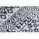 Matto Rakenteellinen SIERRA G6042 Litteä kudottu, kaksi fleece-tasoa vaaleanharmaa - geometrinen, etninen