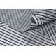 Matto Rakenteellinen SIERRA G5013 Litteä kudottu, kaksi fleece-tasoa harmaa - zigzag, etninen