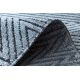 Preproga Strukturni SIERRA G5013 Ploščato tkano, dve ravni flisa modra - cikcak, etnični