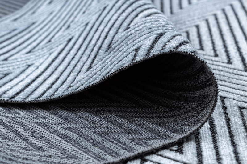 Teppich Strukturell SIERRA G5013 flach gewebt blau - ZigZag, ethnisch