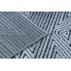 Preproga Strukturni SIERRA G5013 Ploščato tkano, dve ravni flisa modra - cikcak, etnični
