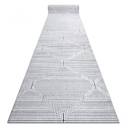 Alfombra de pasillo Structural SIERRA G5018 Tejido plano gris - tiras, diamantes