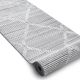 Tapis de couloir Structural SIERRA G5018 tissé à plat gris - bandes, diamants