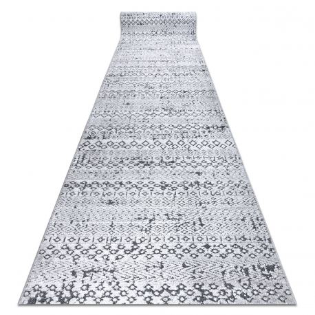 Chodnik Strukturalny SIERRA G6042 Płasko tkany, dwa poziomy runa szary - geometryczny, etniczny