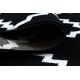 Dywan SKETCH - F343 czarno/kremowy koniczyna marokańska trellis