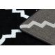 Tappeto SKETCH - F343 nero/crema marocco trifoglio trellis
