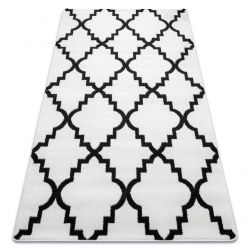 Tapis SKETCH - F343 crème et blanc trèfle marocain trellis