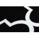 Koberec SKETCH - F730 vzor Marocký jetel, Mříž černo krém