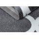 Koberec SKETCH - F730 vzor Marocký jetel, Mříž šedá /bílá