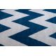 Tapis SKETCH - FA66 bleu et blanc - Zigzag