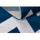 Koberec SKETCH - FA66 Marocký jetel, Mříž, modro bílý - Cikcak