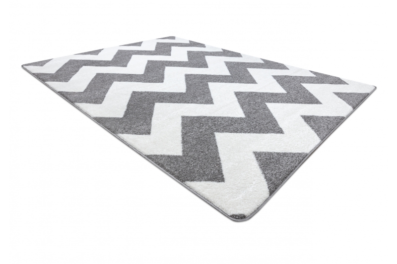 Carpet SKETCH FA66 grey/white Zigzag Design